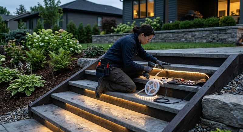 Step Lighting Installation in Overland Park, KS