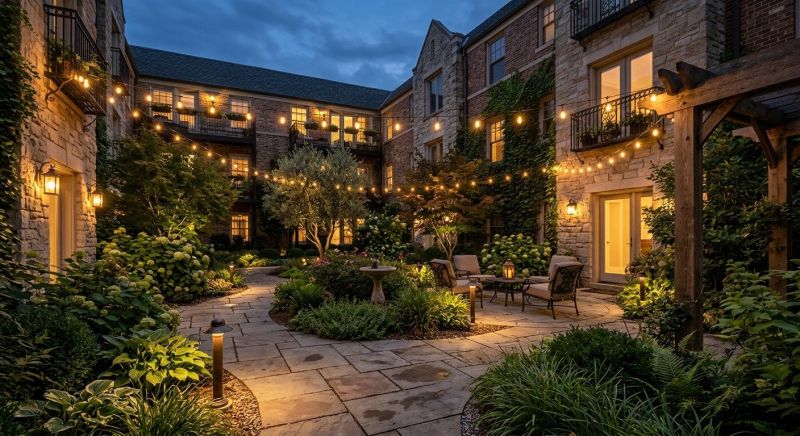 Courtyard Light Installation in Honolulu, HI