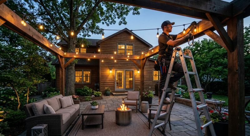 Patio Lights Installation in Kansas City, MO